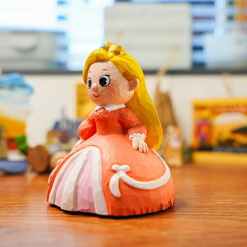 wooden figure princess