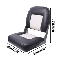 Siège de bateau pliable en cuir PU imperméable pour bateau de pêche, siège pliable pour bateau à fond plat, siège marin pour yacht et navire