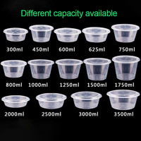 Offre Spéciale : Boîtes à emporter jetables transparentes, bols à soupe jetables avec couvercles, bols en plastique jetables avec couvercles pour restaurants