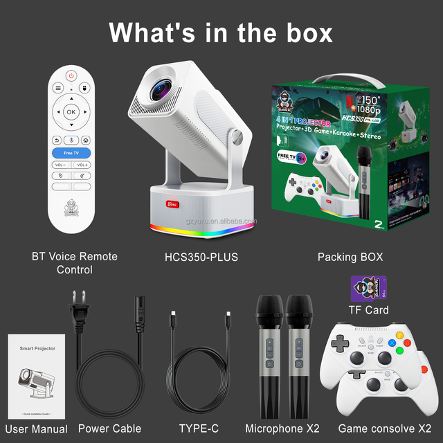 YUXU HCS350 Plus Portable Android TV Game Console with 20,000+ Built-in Games Wireless Controller 8GB Memory