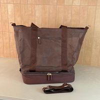 Sacs à déjeuner grande capacité OEM ODM, sacs de plage en maille pour femmes, sacs isothermes personnalisés pour la plage, le parc et les activités de plein air