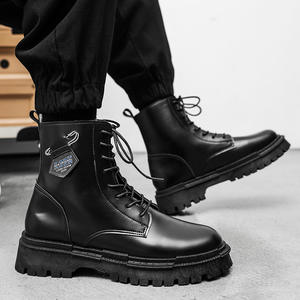 <span class=keywords><strong>Botas</strong></span> de <span class=keywords><strong>Hombre</strong></span> Otoño 2026, Nuevas, Estilo Casual Vintage con Cordones, Suela Gruesa de PU, para Deportes al Aire Libre, Motociclismo y Trabajo - Product Image 3