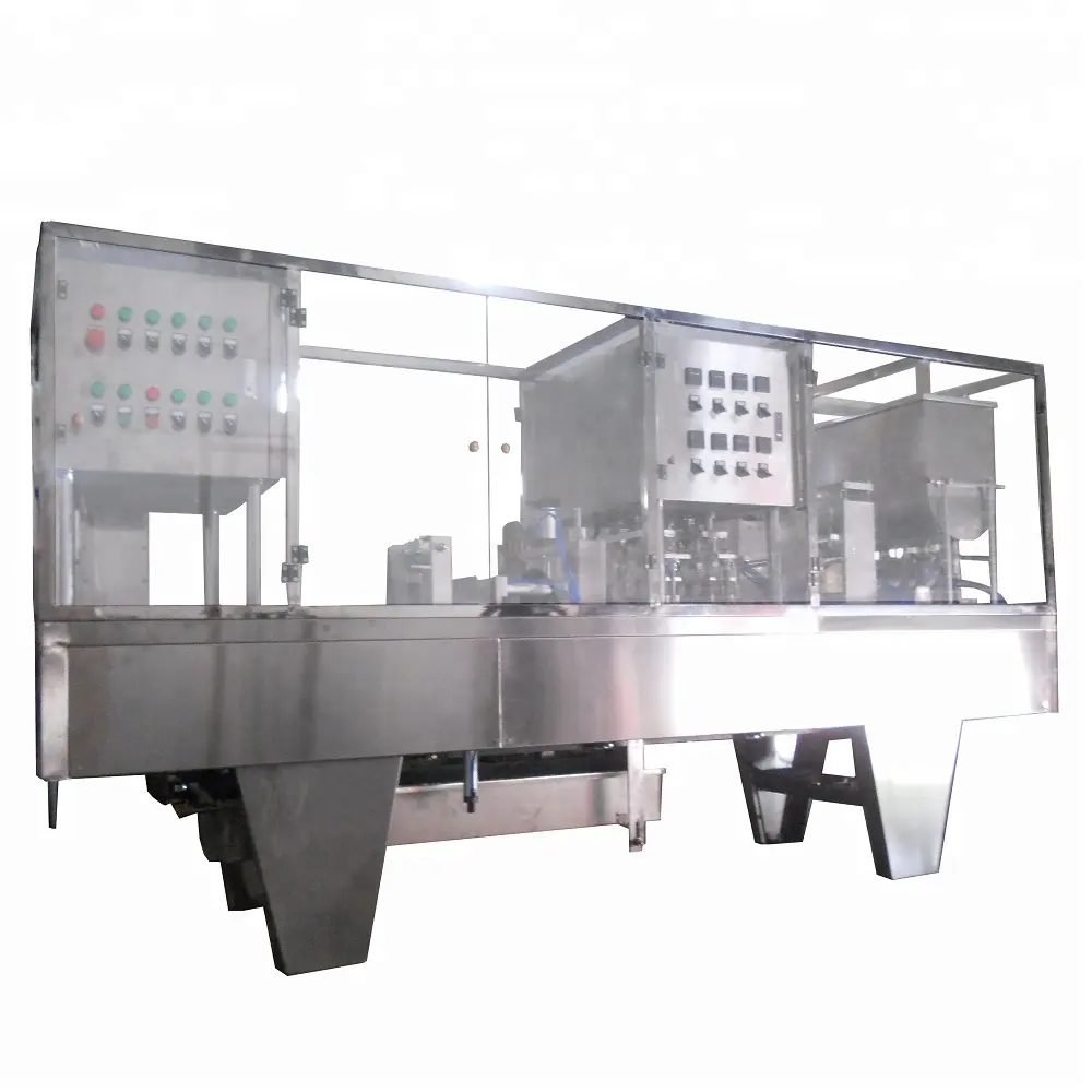 Automatic Cup Filling Sealing Machine/ Plastic Cup Sealer for Flavored Drink Stirred Yoghurt Fruit Yoghurt