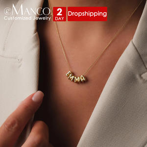 <span class=keywords><strong>Collana</strong></span> con nome donna Emanco Drop Shipping <span class=keywords><strong>personalizzata</strong></span> 3D con lettere in acciaio inossidabile placcato oro <span class=keywords><strong>collana</strong></span> <span class=keywords><strong>personalizzata</strong></span> alla moda - Product Image 1