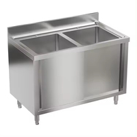 Comptoir de cuisine de bar de haute qualité éviers de cuisine table de travail en acier inoxydable 304 avec armoire
