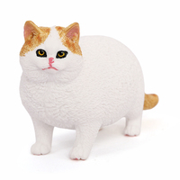 Venta al por mayor sólido PVC simulación estatua modelo Animal figuras gato figuras Animal figuritas Juguetes