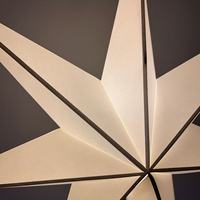 Lampe de table de Noël avec étoile en papier à sept angles pour décoration d'abat-jour de bureau pour les festivals