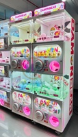 Máquina Expendedora de Juguetes en Cápsulas Gacha, Máquina de Juegos Arcade de Doble Plataforma Operada con Monedas, Personalizable, WANGERBAO