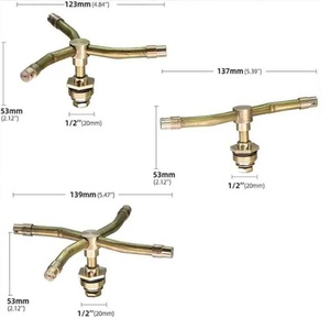 Boquilla de Riego para Jardín de 1/2 Pulgada con 2/3/4 Brazos, Accesorios de Jardín, Boquilla de Riego, Rociador Rotatorio Automático - Product Image 2