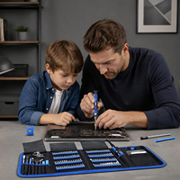 Jeu de tournevis de précision électroniques 142 pièces, 120 embouts en acier, personnalisable OEM |   Kit d'outils de réparation magnétique pour téléphone et MacBook