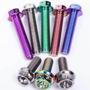 Grado 5 titanio flangia esagonale bulloni <span class=keywords><strong>M6</strong></span> M8 M10 <span class=keywords><strong>dimensioni</strong></span> applicazione industriale e moto 16mm 20mm 25mm 40mm lunghezza viti in titanio - Product Image 2