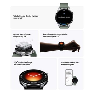 Reloj Inteligente Xiaomi 5 de 41-43 mm con Pantalla AMOLED, Caja de Acero Inoxidable, Correa de Silicona, Unisex, Monitor de Actividad Física, Pantalla Táctil, GPS, NFC - Product Image 4