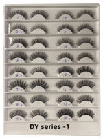 Faux cils 3D en gros, épais 16 mm, courts, naturels, en bande complète, faits à la main, en cheveux synthétiques, avec bande en coton, longueur 15 mm