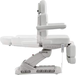 Desain baru putih kontrol kaki Salon pijat meja tidur 3 motor listrik Relcining putar Salon bulu mata tempat tidur kosmetik dengan lampu - Product Image 4