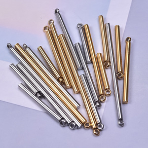 จี้แท่งสแตนเลสชุบทอง สร้อยคอยาวแบบแถบ สำหรับทำเครื่องประดับ DIY - Product Image 3