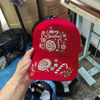 Gorra de Béisbol Estructurada con Logotipo Personalizado de Alta Calidad, 100% Algodón, Gorro Navideño con Cierre a Presión
