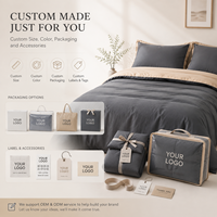 Parure de lit 100% coton gris beige bicolore, housse de couette douce et respirante, literie minimaliste pour la maison, vente en gros personnalisée