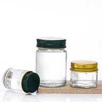 Botol Kaca Herbal Bening 15ml Bentuk Heksagonal/Kotak dengan Tutup Ulir, Wadah Mini Kosong untuk Perawatan Tubuh dan Balsem Herbal (Grosir)