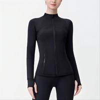 Conjunto de Chaqueta Deportiva para Mujer, de Secado Rápido, Corte Ajustado, con Cierre Completo, Ropa Deportiva Activa, Chaqueta de Yoga con Bolsillos, Envío desde Almacén en EE. UU.