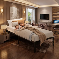 Hochwertiges Klappbares Bettgestell Einfaches Eisenrahmen-Design mit Starker Unterstützung und Ohne Speichen sowie Einfacher Montage Metall-Bett Modulares Schmiedeeisen-Bett
