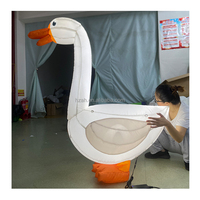Accessoires de publicité d'oie gonflable réaliste de 5ft pour la décoration ballon d'animaux de ferme de modèle de dessin animé