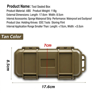 DSF57 - Mini Caja de Almacenamiento EDC al por Mayor, de Plástico Verde, Impermeable, con Cierre de Pestillo, para Todas las Estaciones, Hecha en China - Product Image 2