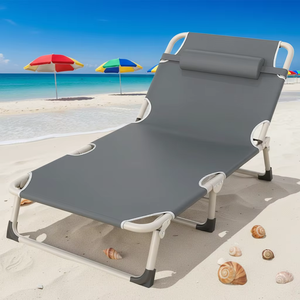 <span class=keywords><strong>Chaise</strong></span> <span class=keywords><strong>longue</strong></span> de plage pliable en plastique moderne populaire avec coussins en coton pour hôtel et cour - Product Image 5