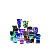 Tasse lumineuse LED sept couleurs, tasse à bière éclairée, verre à eau sensible à l'eau, tasse ananas, tasse de bar Dragon, semi-fait main, pour l'animation