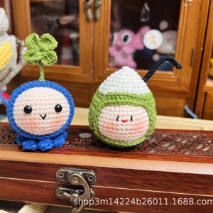Bán Buôn Handmade Crochet Búp Bê Hoàn Thành Bánh Bao Hình Sợi Dễ Thương Và Phụ Kiện Độc Đáo Tinh Khiết Bông Tự Làm Mặt Dây Chuyền - Product Image 3