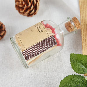 بيع بالجملة لأعواد ثقاب مخصصة للشموع بتصميم شخصي لديكور المنزل، أعواد ثقاب طويلة ملونة في وعاء زجاجي - Product Image 4