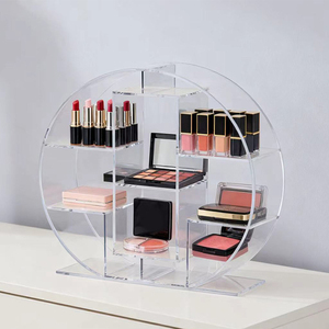 Boîte de rangement cosmétique haut de gamme en acrylique transparent, anti-poussière, grande capacité, organisateur multi-couches pour produits de soin, à poser sur comptoir - Product Image 2