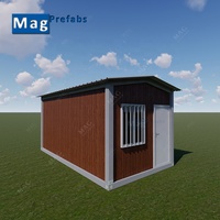 Conception portative de maison de jardin de conteneur de couleur en bois