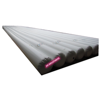 Tube de barrière de route gonflable de couleur blanche sur mesure de 20m de long à vendre, tube d'amortisseur en vinyle Inflatasble long à vendre