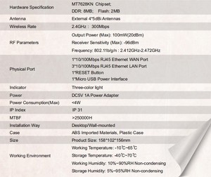 Nhà Máy công suất cao không dây 192.168.1.1 300Mbps 802.11n sử dụng nhà <span class=keywords><strong>Wifi</strong></span> Router - Product Image 6