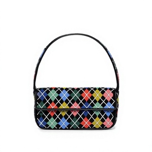 Nouveau sac à main carré brodé de haute qualité, couleurs variées, toile, design élégant, sac promotionnel tendance pour femmes - Product Image 1
