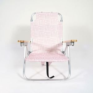 Outdoor Aluminum Steel <b>Beach</b> Lounge Chair Recliner Low <b>Seat</b> Foldable Backpack Chair with Oxford Fabric for Park Use - Product Image 1