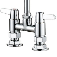 Robinet de cuisine professionnel à pulvérisation pré-évier, montage sur comptoir, cartouche céramique en laiton de 4 pouces, bec orientable, mitigeur de restaurant
