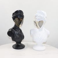 Rein Craft Pop Art Décorations en fibre de verre sur le thème de la mythologie grecque David Vénus Masque Buste Figurine Statue Sculpture Buste de Vénus