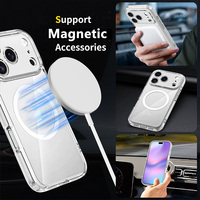Étui de téléphone magnétique transparent en PC rigide anti-rayures à découpe de précision Laudtec pour iPhone 18 17 16 Pro Max avec aimant puissant 12N intégré