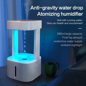 Umidificatore d'Aria Portatile Anti-Gravità con Luce LED, Diffusore Personalizzabile a Goccia d'Acqua per Oli Essenziali e Aromaterapia Domestica - Product Image 1
