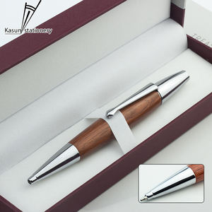 قلم حبر جاف صديق للبيئة قصير وسميك خشبي قلم حبر جاف ترويجي للهدايا - Product Image 2