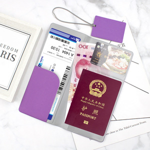Funda protectora para billetes de viaje/pasaportes, etiqueta de equipaje/tarjeta de embarque de PVC resistente al voltaje, documento minimalista - Product Image 3