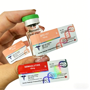 Etiquetas de Seguridad Holográficas de Alta Calidad para Viales de Péptidos de 3ml y 10ml, Impresión Holográfica Personalizada para Viales de Farmacia - Product Image 3