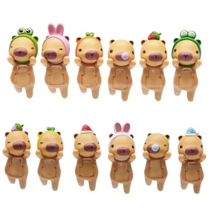 Botu 12 cái capybara loạt hộp mù Anime <span class=keywords><strong>mini</strong></span> hình đồ chơi Hippie điện thoại hợp thời trang quà tặng trang trí màn hình điều hướng xe hơi - Product Image 5