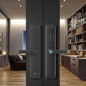 قفل باب ذكي بيومتري يعمل ببصمة الإصبع وبطاقة IC وكلمة مرور رقمية، مع إمكانية الفتح عن بعد عبر تطبيق Tuya وتقنية البلوتوث للدخول بدون مفتاح - Product Image 1