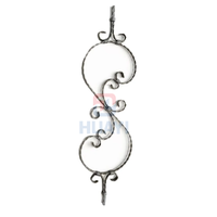 Balustre décoratif en fonte à motifs, revêtement poudré anti-résistant, pour pièces d'escalier intérieur