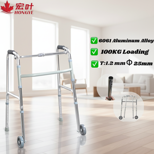 Andador de Aleación de Aluminio con Altura Ajustable HONGYE, con Neumáticos de PU de 5 Pulgadas para Personas Mayores, con Certificación Estándar Europea - Product Image 1