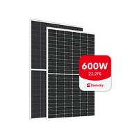 Paneles Solares Bifaciales Tipo N de Alta Eficiencia, Monocristalinos, de Media Celda, con Doble Cristal, de 590w, 600w, 610w, 615w para el Hogar