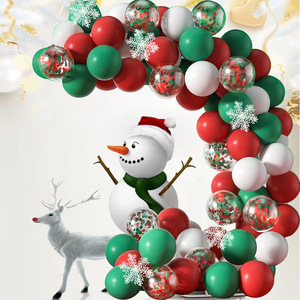 Hot Sale Weihnachts ballon Garland Arch Kit Geschenk box Rot Grün Weiß Zuckers tange Latex Luftballons für Weihnachts feier Dekorationen - Product Image 4