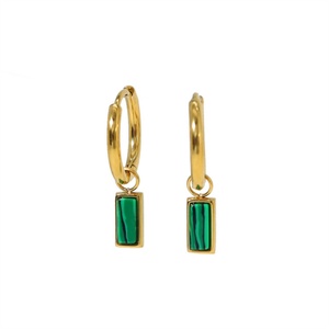 Wholesale Custom Charms <b>Stud</b> <b>Earrings</b> with Colored Natural Stones Stainless Steel for Women Casual Sporty Jewelry - Product Image 2